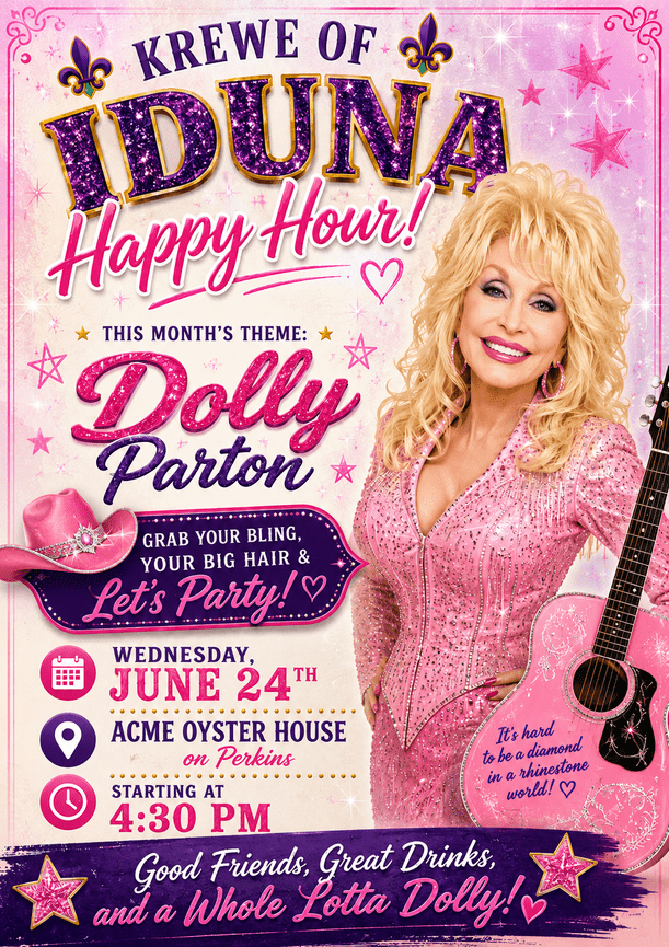 Social Happy Hour-Dolly Parton Style