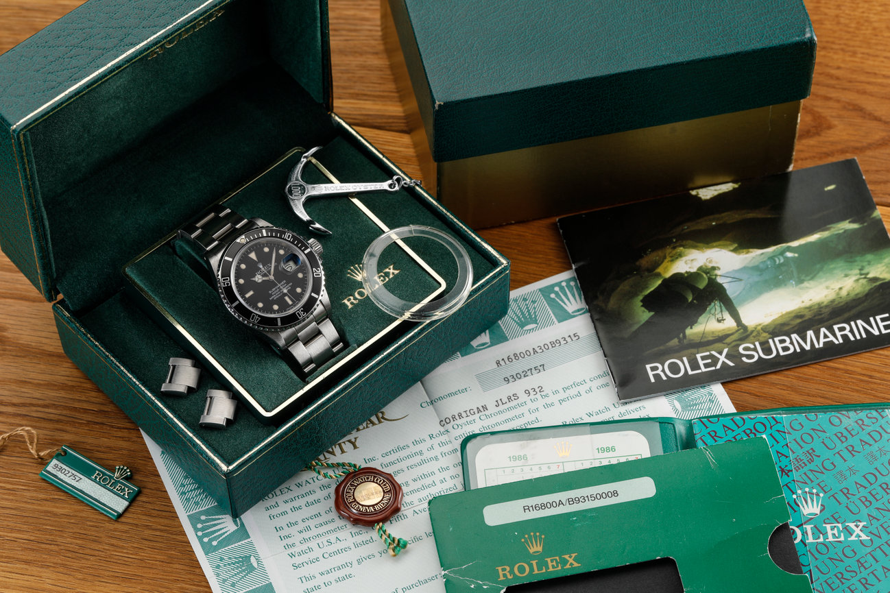 1986 rolex cheap submariner 16800