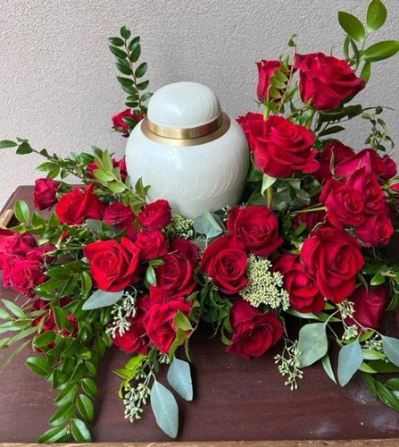 Classic Rose Cremation Urn Tribute