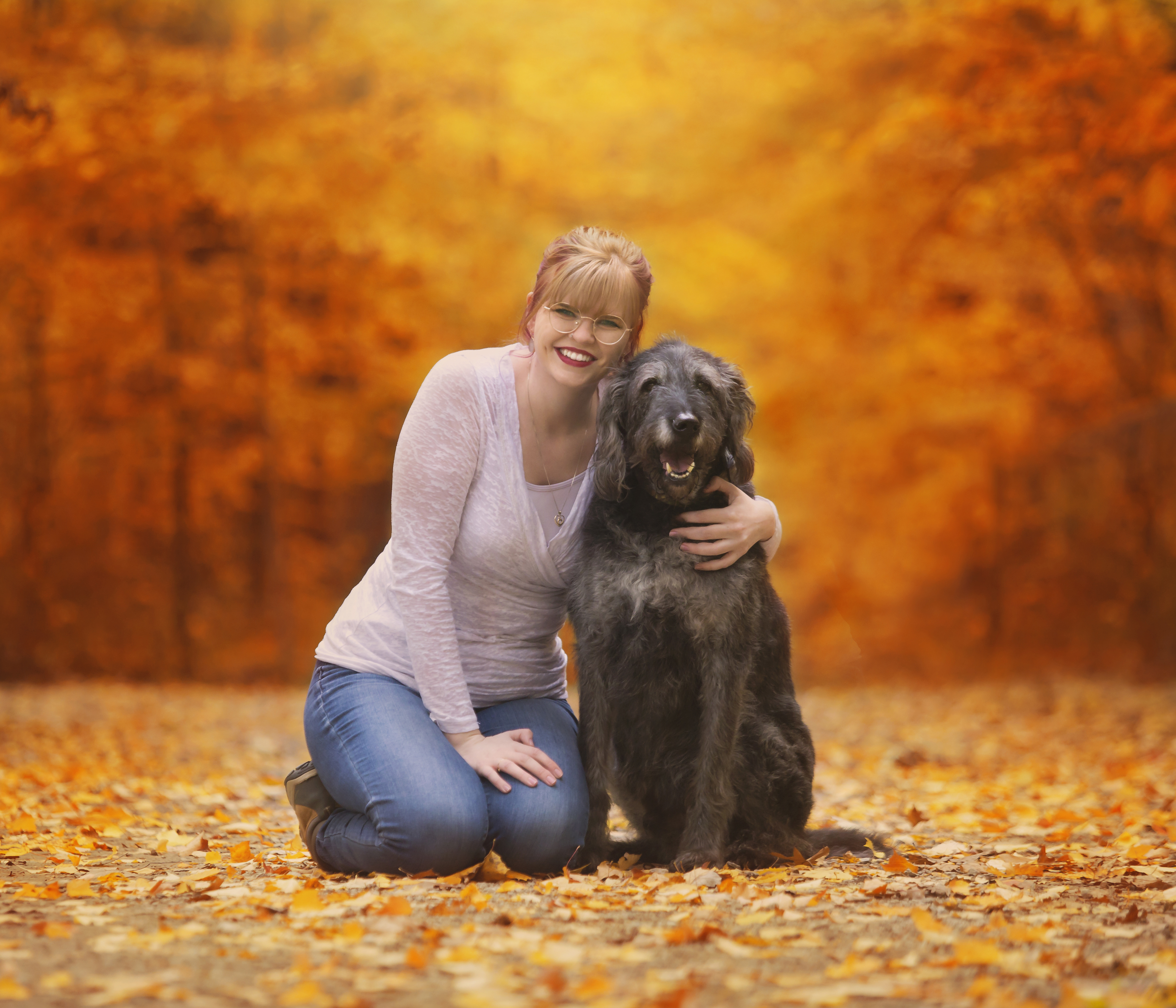 Pet photo of dog with trainer in Flushing Michigan
