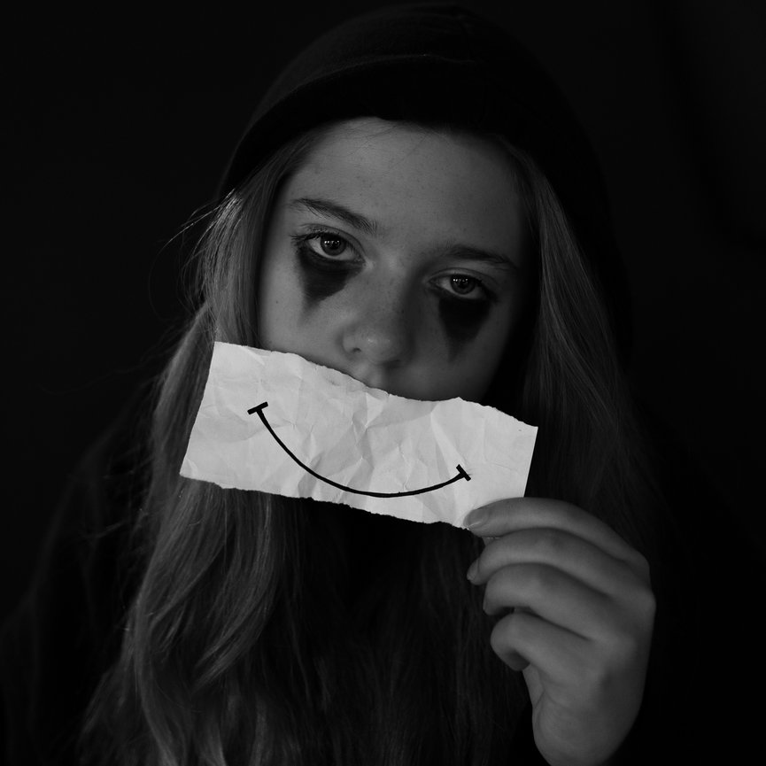 black and white halloween photo