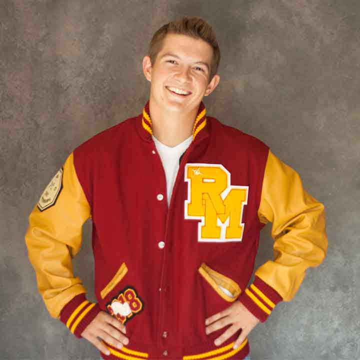 high school senior portrait male athlete
