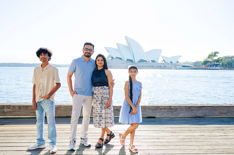Child portrait with Sydney Opera House