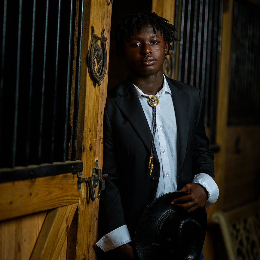 Western-style senior boy portrait — Swartz Portraits Texas