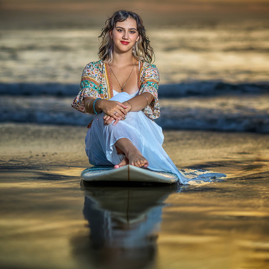 Coastal golden hour senior portrait — Swartz Portraits Texas