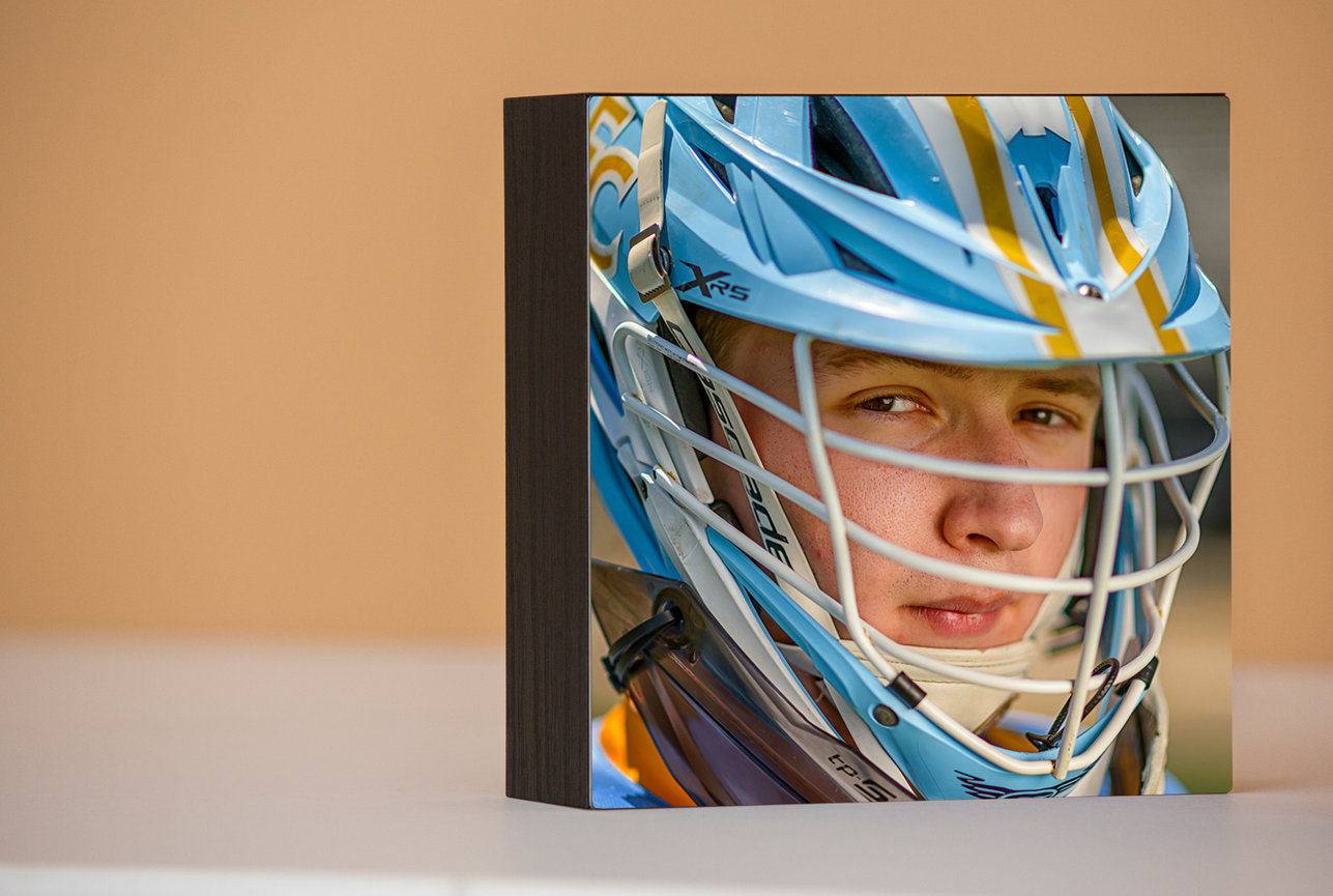 GraphiStudio Pro wall art in metal, acrylic, and gallery-wrapped canvas — large-format senior portrait wall art by Swartz Portraits Katy Texas