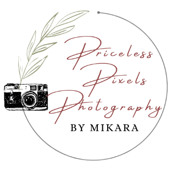 Priceless Pixels Photography By Mikara Logo