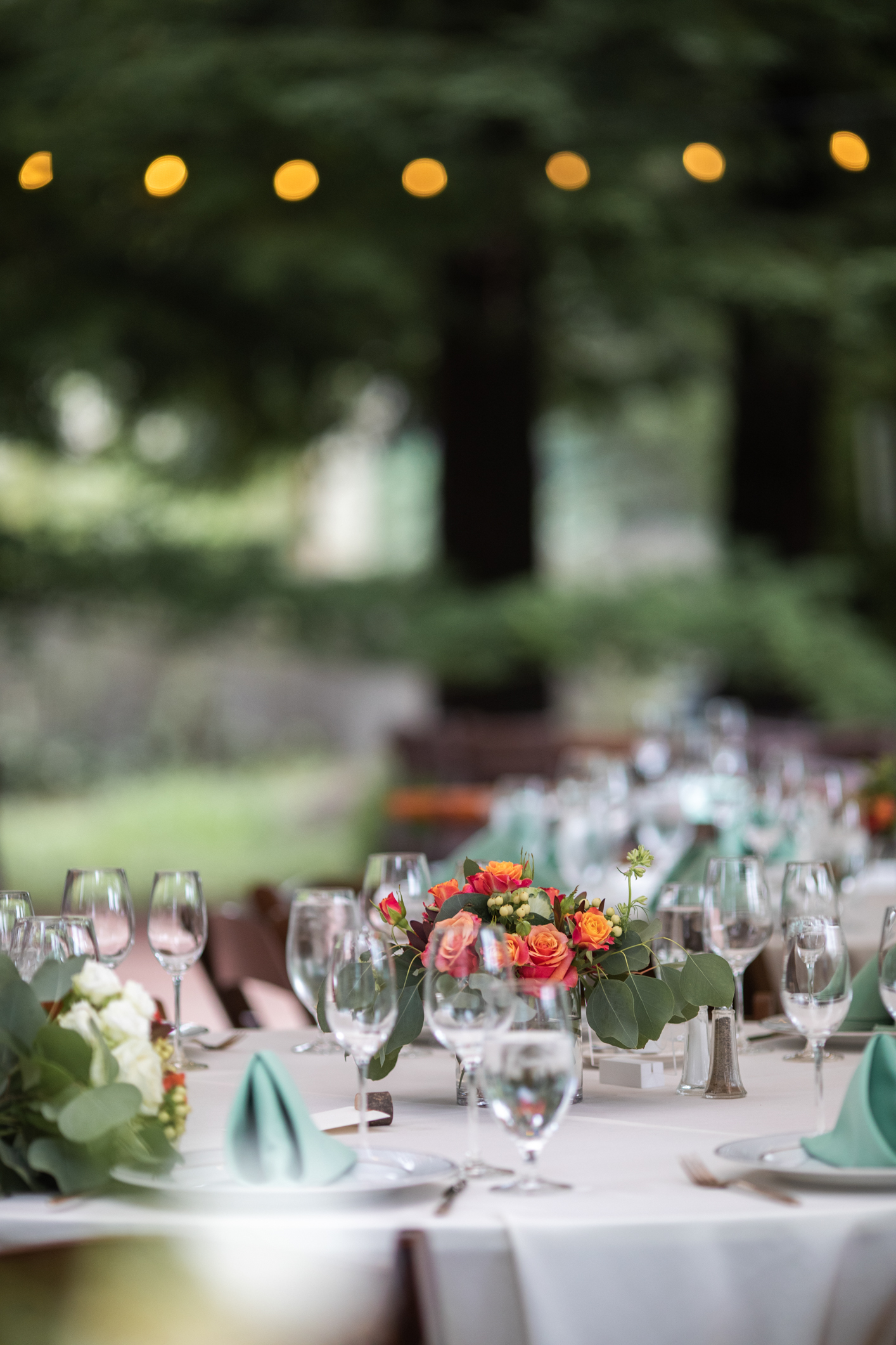 Table Setting Wedding at Russian River Vineyards