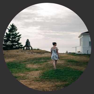 girl at monhegan island