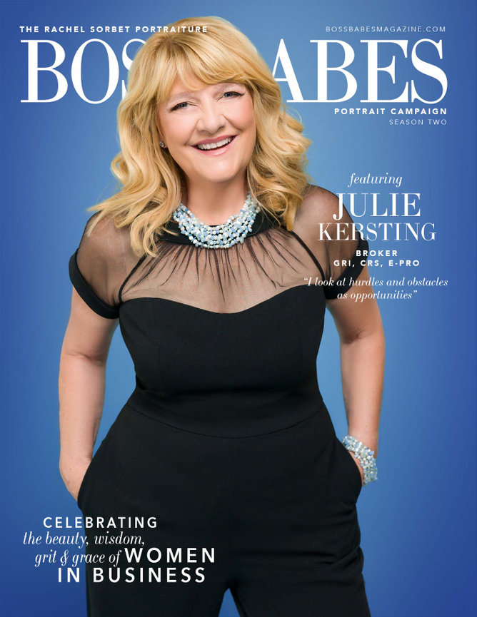 Photo of Julie Kersting on the cover of Boss Babes Magazine