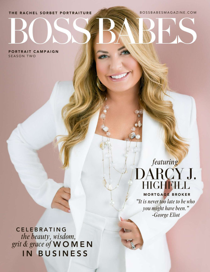 Darcy Highfill on the cover of Boss Babes Magazine