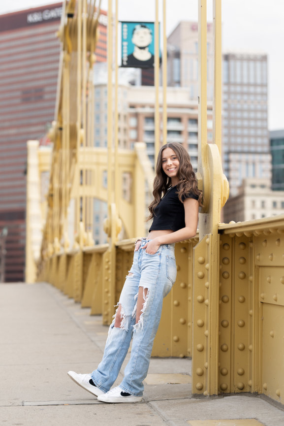 female senior portraits outdoors