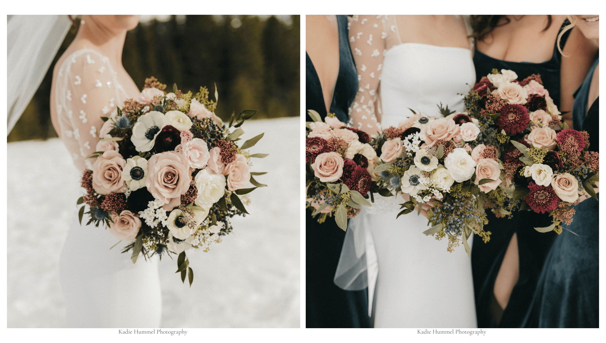 Winter Bridal Bouquets, image size:2000x1133