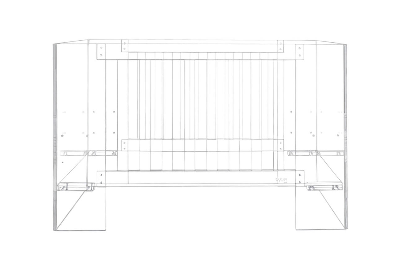 luxury baby bed in clear acrylic 