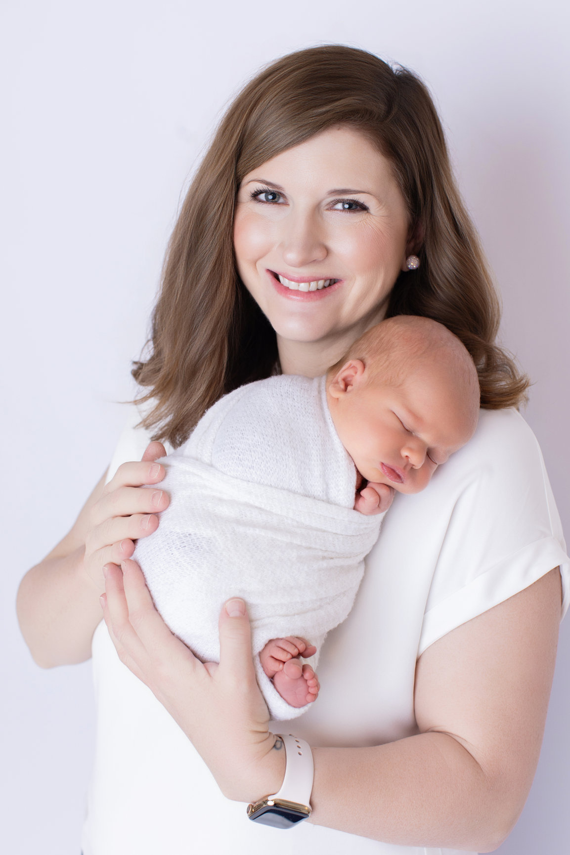 Calgary newborn photography white mauve and big brother love Newborn III session photo 16