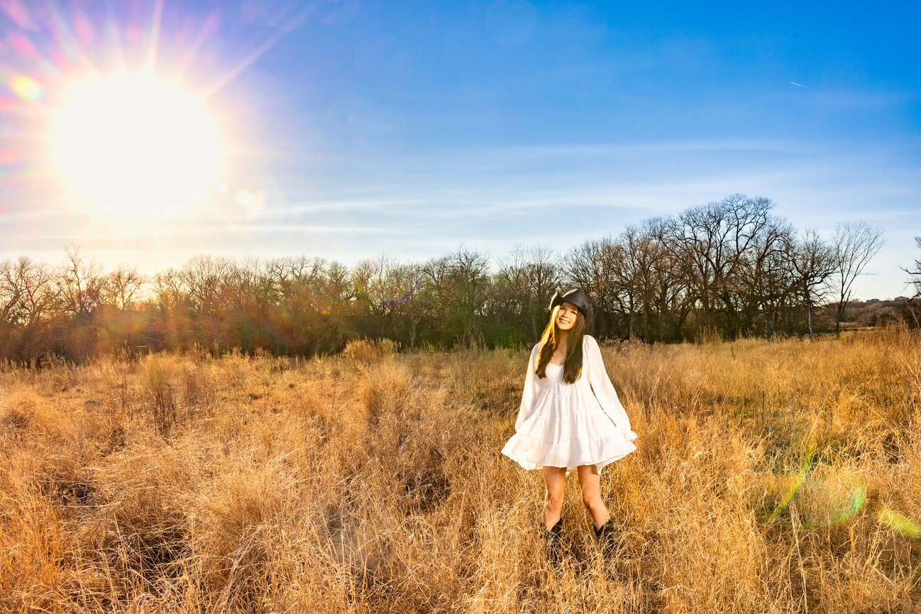 Graduating senior portraits of a girl in DFW.