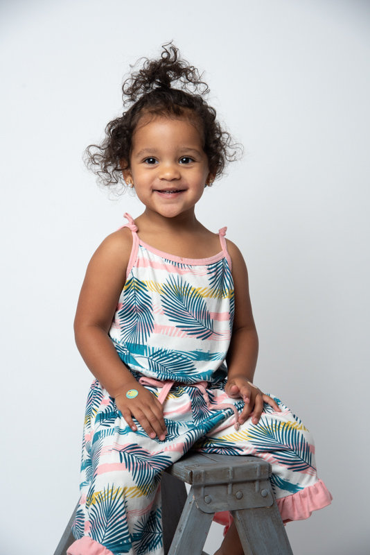 Two year old photography session in studio
