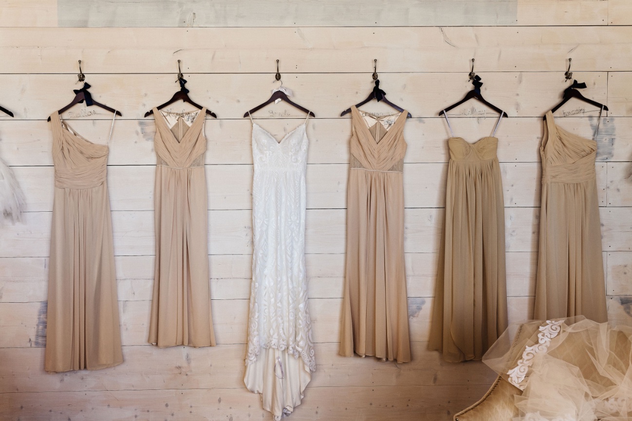 Natural Hanger, Simple Leaves – Bridesmaid Hangers