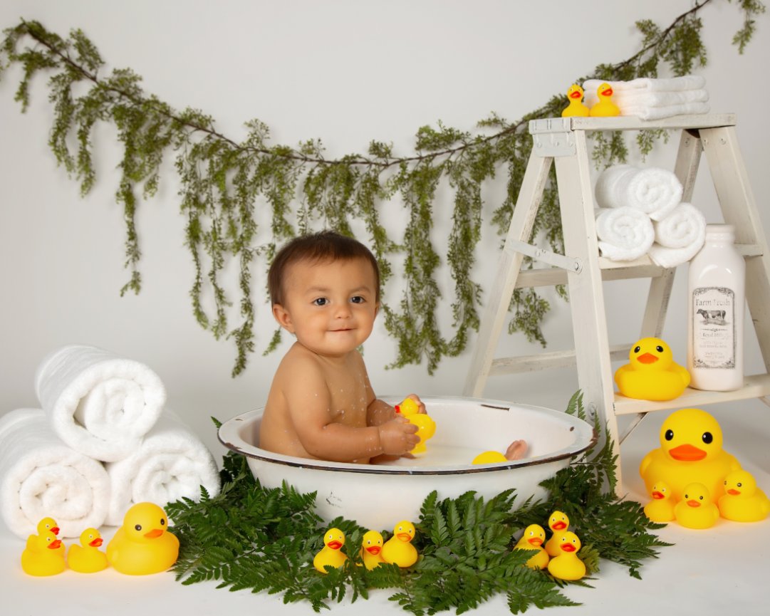 milk bath photography baby boy