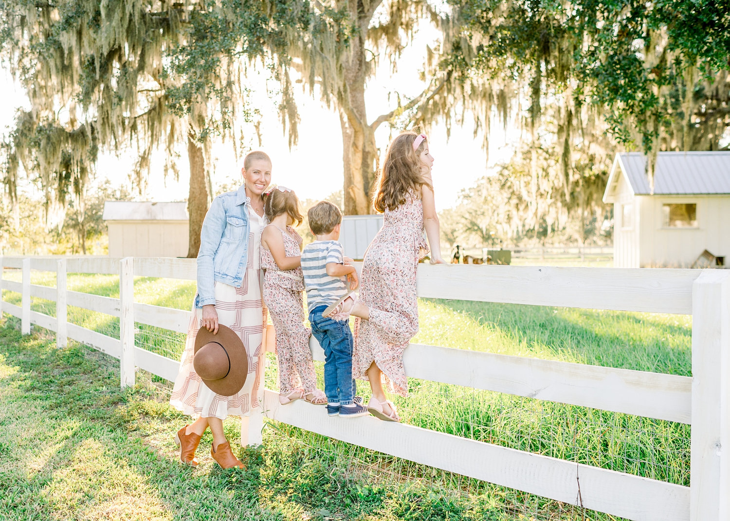 white farm fence, rustic family photo session, Congaree and Penn, Rya Duncklee