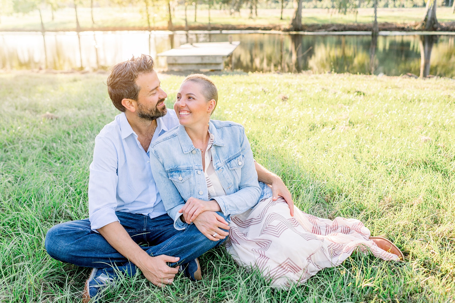 husband and wife smiling at each other, Florida, Rya Duncklee