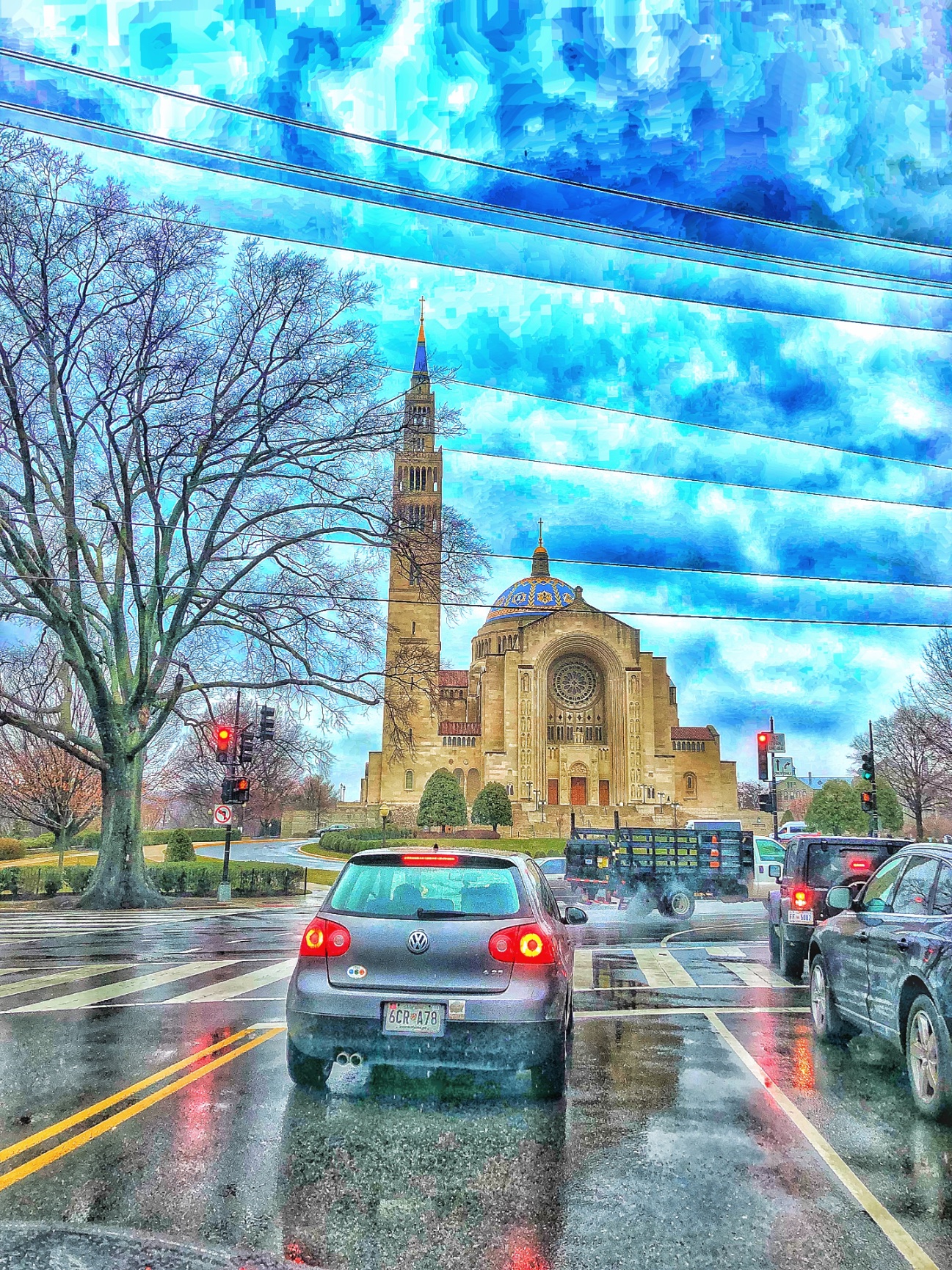 Approaching the National Shrine DC - FridayNightArt.com